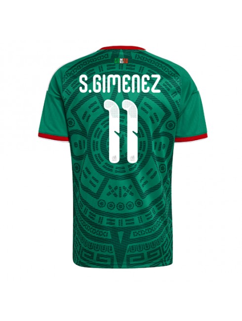 Mexiko Santiago Gimenez #11 Replika Hemmakläder VM 2026 Kortärmad Mexiko Santiago Gimenez #11 Replika Hemmakläder VM 2026 Kortärmad